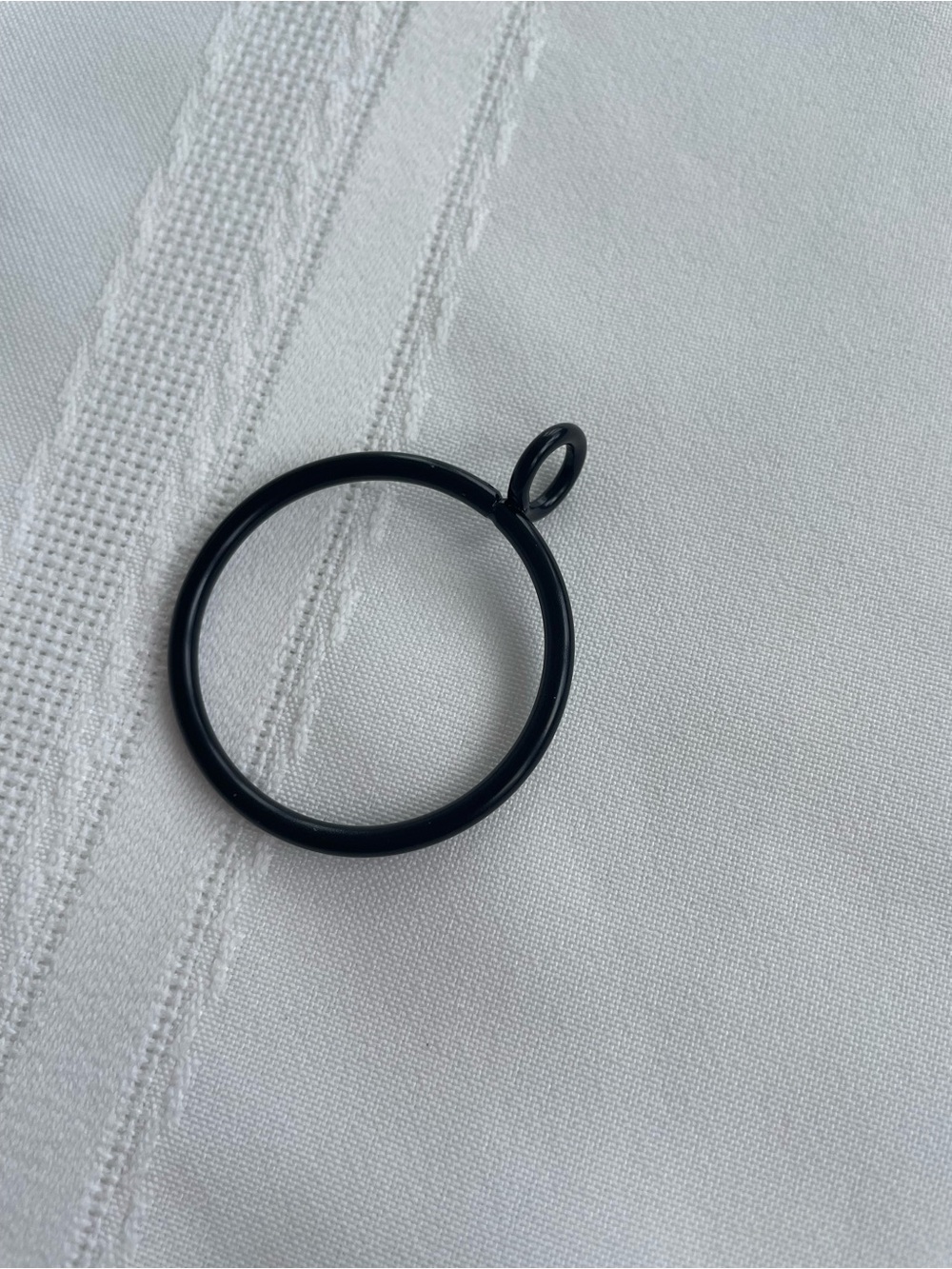 24 Pack Black Metal Curtain Rings with Eyelets 1.5 inch diameter. NEW